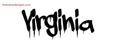 Graffiti Name Tattoo Designs Virginia Free Lettering