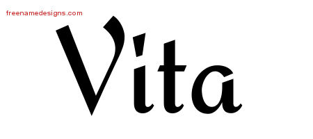 Calligraphic Stylish Name Tattoo Designs Vita Download Free