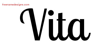 Handwritten Name Tattoo Designs Vita Free Download