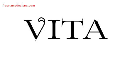Flourishes Name Tattoo Designs Vita Printable