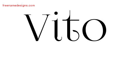 Vintage Name Tattoo Designs Vito Free Printout