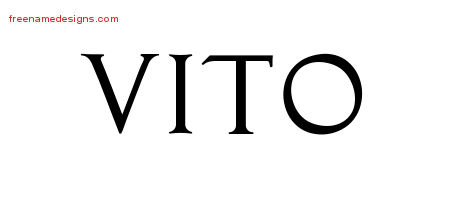 Regal Victorian Name Tattoo Designs Vito Printable