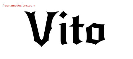 Gothic Name Tattoo Designs Vito Download Free