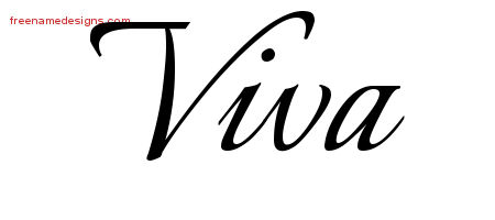 Calligraphic Name Tattoo Designs Viva Download Free