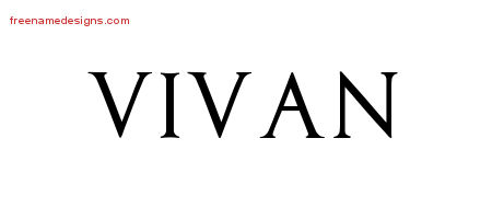 Regal Victorian Name Tattoo Designs Vivan Graphic Download