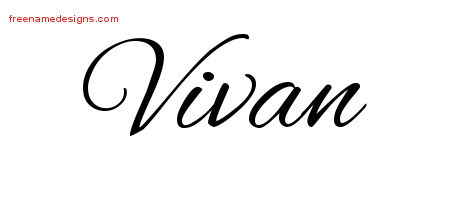 Cursive Name Tattoo Designs Vivan Download Free