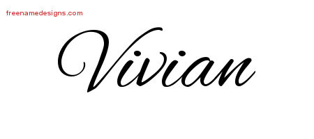 Cursive Name Tattoo Designs Vivian Download Free
