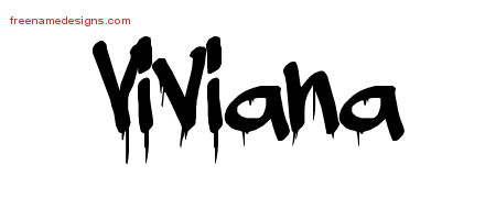 Graffiti Name Tattoo Designs Viviana Free Lettering