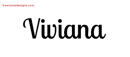 Handwritten Name Tattoo Designs Viviana Free Download