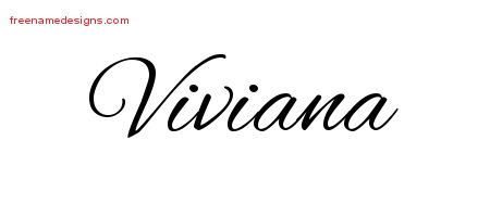 Cursive Name Tattoo Designs Viviana Download Free