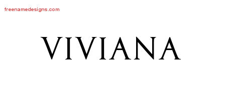 Regal Victorian Name Tattoo Designs Viviana Graphic Download
