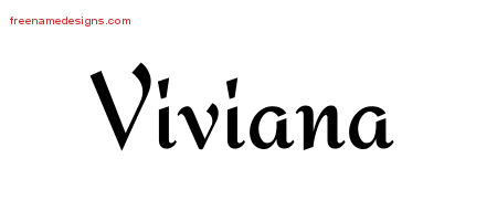 Calligraphic Stylish Name Tattoo Designs Viviana Download Free