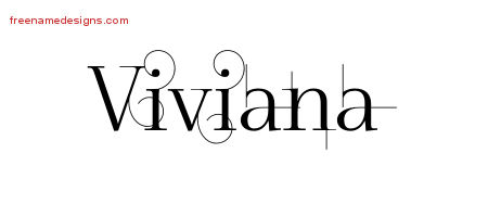 Decorated Name Tattoo Designs Viviana Free
