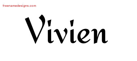 Calligraphic Stylish Name Tattoo Designs Vivien Download Free