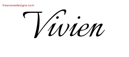 Calligraphic Name Tattoo Designs Vivien Download Free