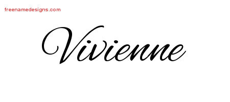 Cursive Name Tattoo Designs Vivienne Download Free