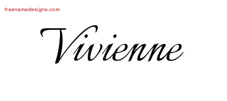 Calligraphic Name Tattoo Designs Vivienne Download Free