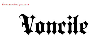 Old English Name Tattoo Designs Voncile Free
