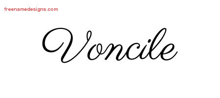 Classic Name Tattoo Designs Voncile Graphic Download