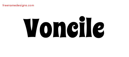 Groovy Name Tattoo Designs Voncile Free Lettering