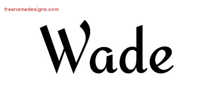 Calligraphic Stylish Name Tattoo Designs Wade Free Graphic