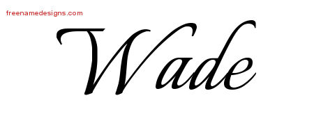 Calligraphic Name Tattoo Designs Wade Free Graphic