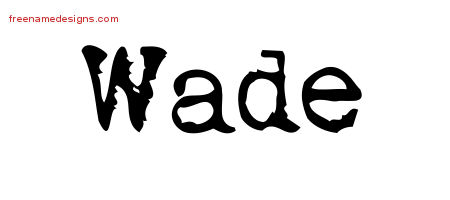 Vintage Writer Name Tattoo Designs Wade Free