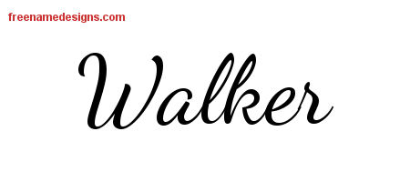 Lively Script Name Tattoo Designs Walker Free Download