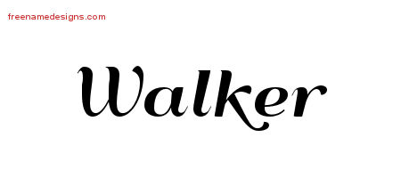 Art Deco Name Tattoo Designs Walker Graphic Download