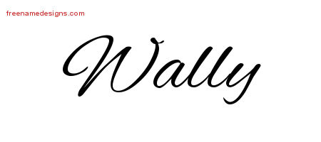 Cursive Name Tattoo Designs Wally Free Graphic