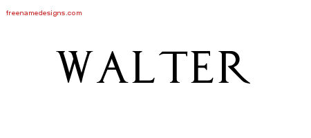 Regal Victorian Name Tattoo Designs Walter Printable