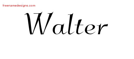 Elegant Name Tattoo Designs Walter Free Graphic