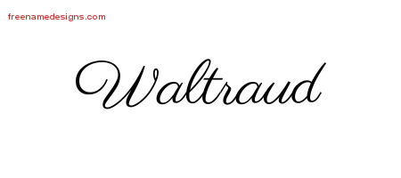 Classic Name Tattoo Designs Waltraud Graphic Download