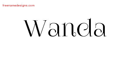Vintage Name Tattoo Designs Wanda Free Download