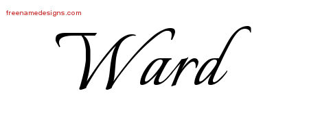Calligraphic Name Tattoo Designs Ward Free Graphic