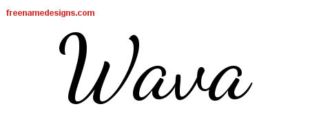 Lively Script Name Tattoo Designs Wava Free Printout