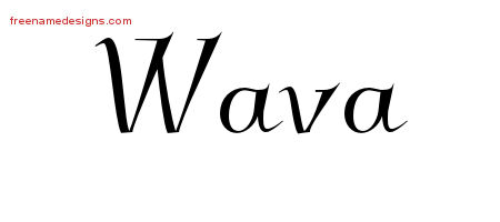Elegant Name Tattoo Designs Wava Free Graphic