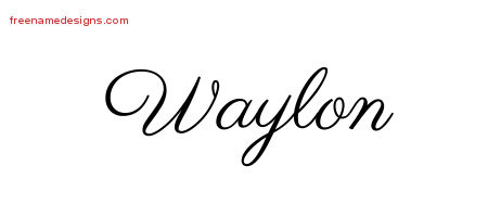 Classic Name Tattoo Designs Waylon Printable