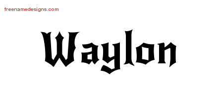 Gothic Name Tattoo Designs Waylon Download Free