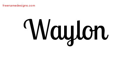 Handwritten Name Tattoo Designs Waylon Free Printout