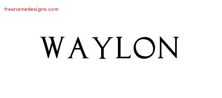Regal Victorian Name Tattoo Designs Waylon Printable