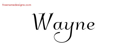 Elegant Name Tattoo Designs Wayne Download Free