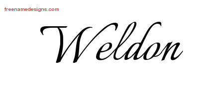 Calligraphic Name Tattoo Designs Weldon Free Graphic
