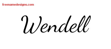 Lively Script Name Tattoo Designs Wendell Free Download