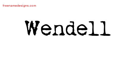 Vintage Writer Name Tattoo Designs Wendell Free