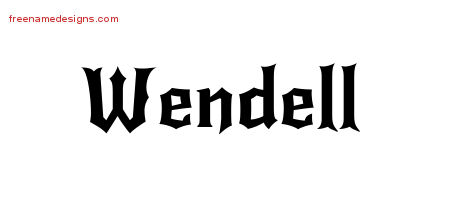 Gothic Name Tattoo Designs Wendell Download Free