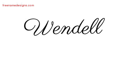 Classic Name Tattoo Designs Wendell Printable
