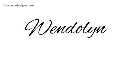 Cursive Name Tattoo Designs Wendolyn Download Free