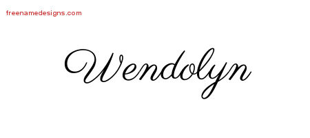 Classic Name Tattoo Designs Wendolyn Graphic Download
