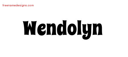 Groovy Name Tattoo Designs Wendolyn Free Lettering